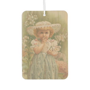 "A Budding Easter" Vintage Illustration, ca. 1890 Air Freshener