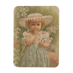 "A Budding Easter" Vintage Illustration, ca. 1890 Magnet