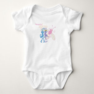 A Bug's Life Princess Atta and Flik Hearts Aglow Baby Bodysuit