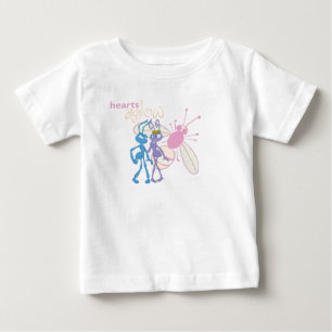 A Bug's Life Princess Atta and Flik Hearts Aglow Baby T-Shirt