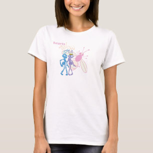 A Bug's Life Princess Atta and Flik Hearts Aglow T-Shirt