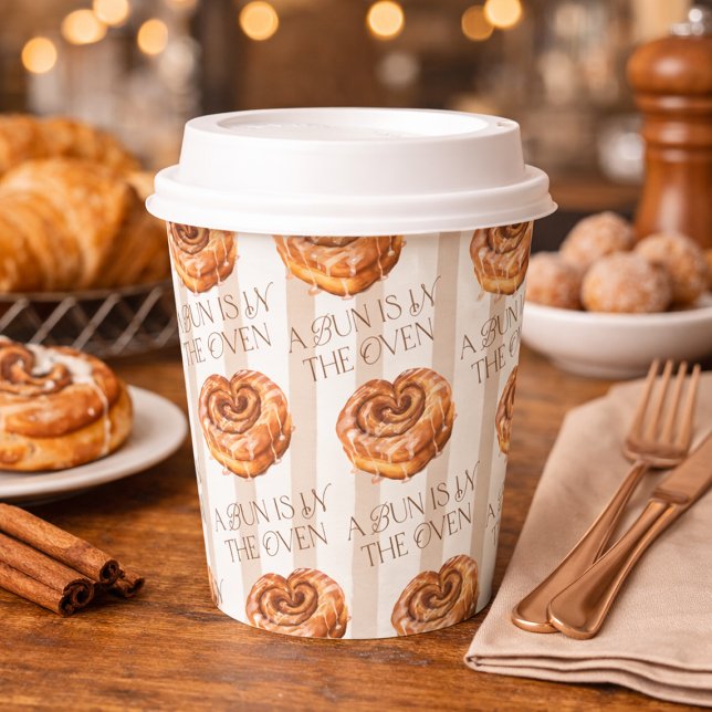 A Bun in the Oven Cinnamon Roll Theme Baby Shower Paper Cups (Bun in the Oven Cinnamon Roll Theme Baby Shower Paper Cups)