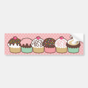 A Bunch of Cupcakes Bumper Sticker Decal