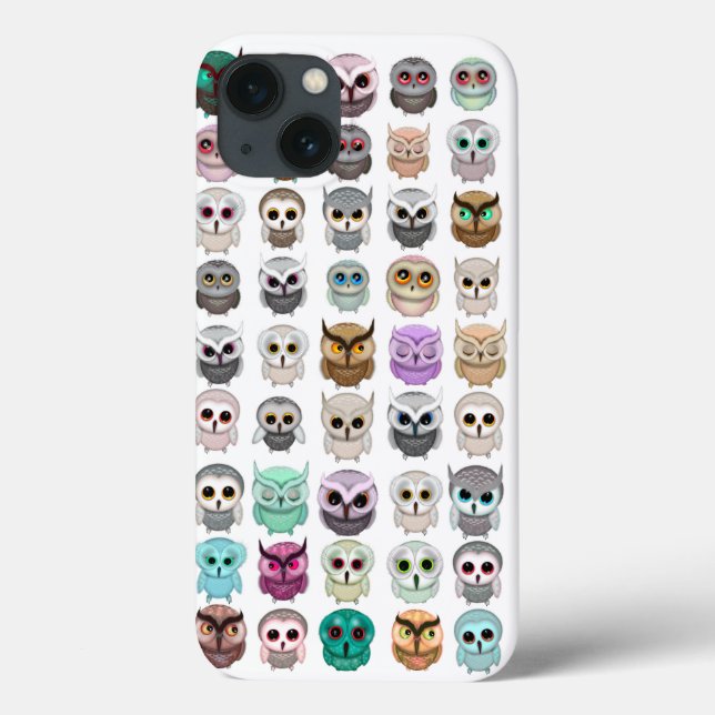 A Bunch of Cute Owls Design Case-Mate iPhone Case (Back)