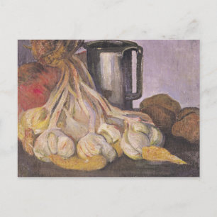 A Bunch of Garlic and a Pewter Tankard Postcard