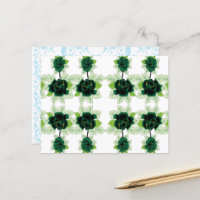 a bunch of green flowers on a white background