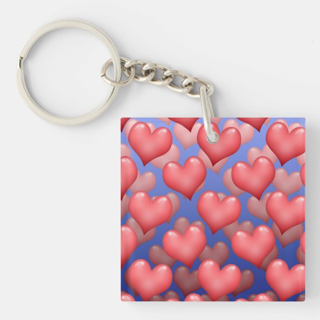 A Bunch of Hearts Keychain (Front)
