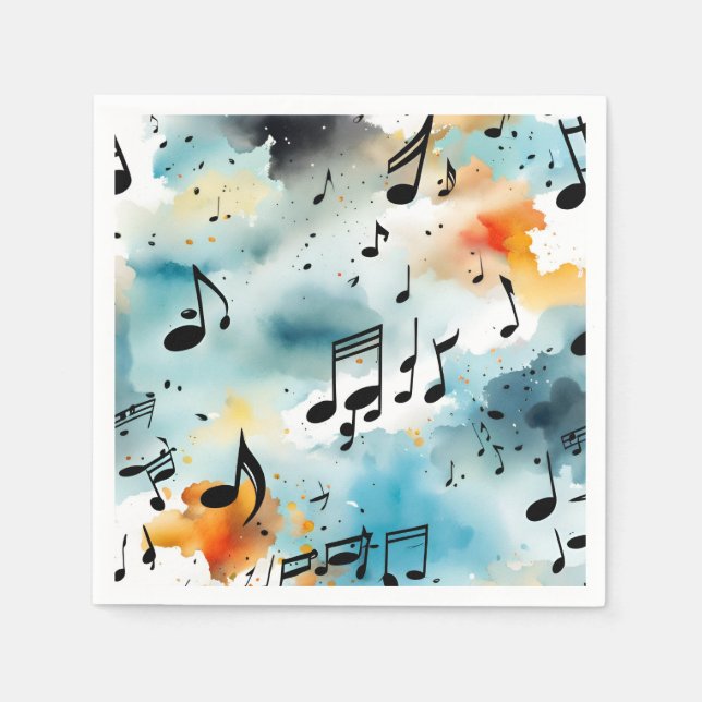 A bunch of musical notes napkin (Front)