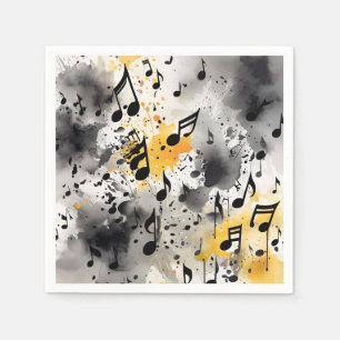 A bunch of musical notes napkin