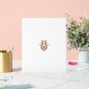a bunch of red flowers on a white background acrylic sign