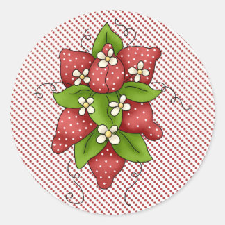A Bunch of Strawberries Classic Round Sticker