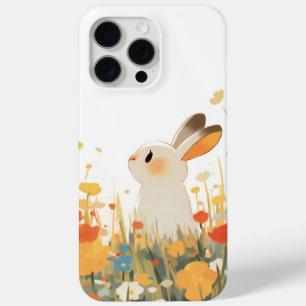 A Bunny Wild Floral Field iPhone 15 Pro Max Case