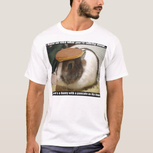 A bunny with a Pancake on its head T-Shirt