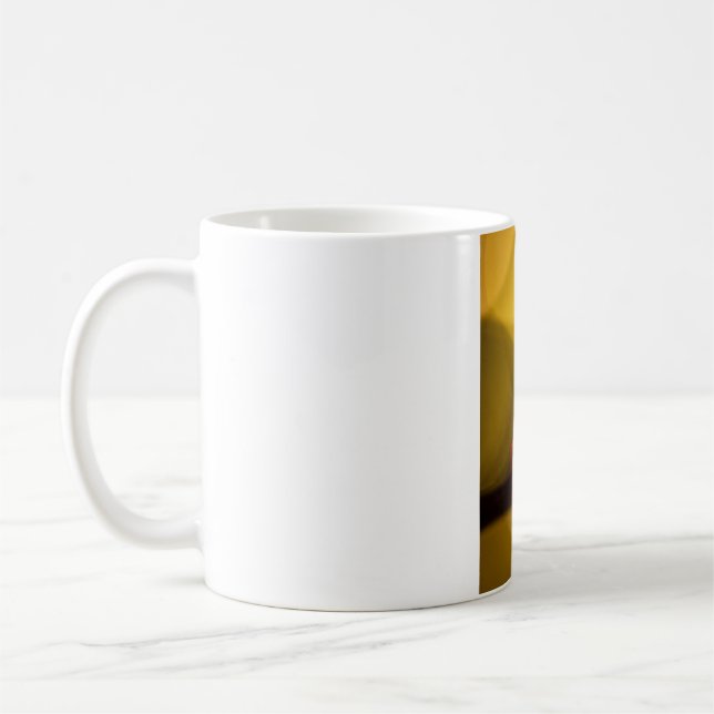 A burning candle coffee mug (Left)