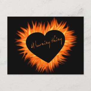 A Burning Thing Fire Heart Postcard