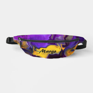 A Burst Of Yellow and Purple Passion Fanny Pack