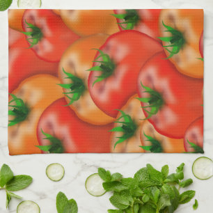 A Bushel of Fresh #Tomatoes Pattern Kitchen Towel