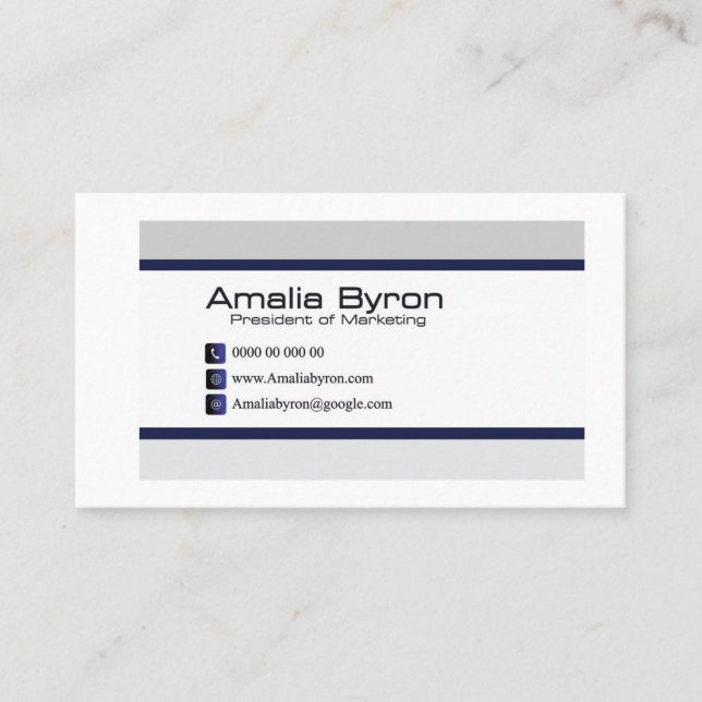 A business card. calling card (Front)