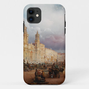 A bustling market on the Piazza Navona in Rome  iPhone 11 Case