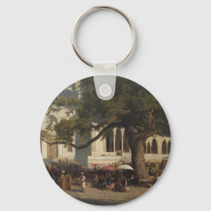 A Busy Market by Karl von Eckenbrecher Keychain