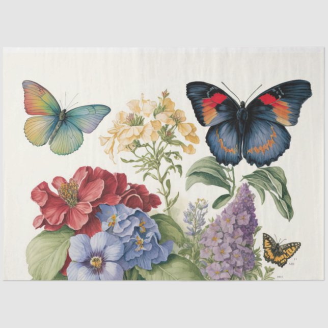 A Butterfly Garden Series Design 10 Tissue Paper (Front)