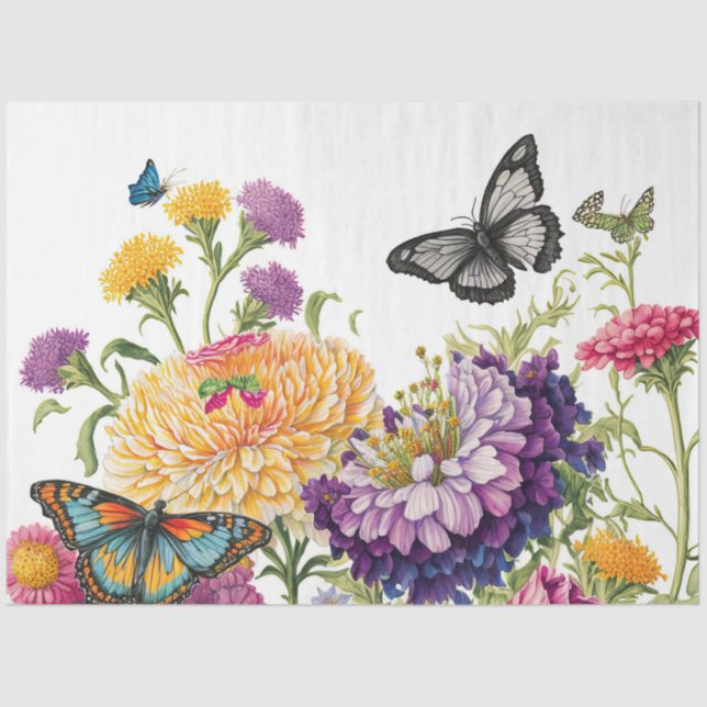 A Butterfly Garden Series Design 11 Tissue Paper (Front)