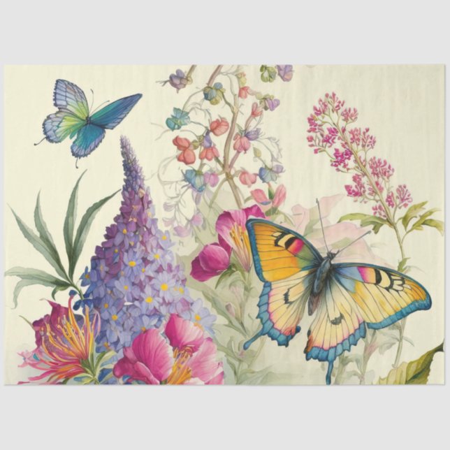 A Butterfly Garden Series Design 14 Tissue Paper (Front)