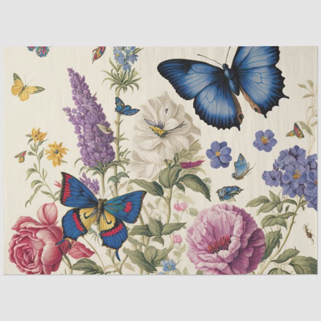 A Butterfly Garden Series Design 3 Tissue Paper (Front)
