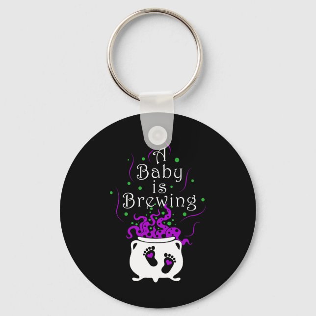 A By Is Brewing Halloween Spooky Ghost  Keychain (Front)