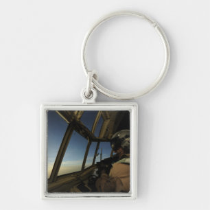 A C-130 Hercules pilot scans the horizon Keychain