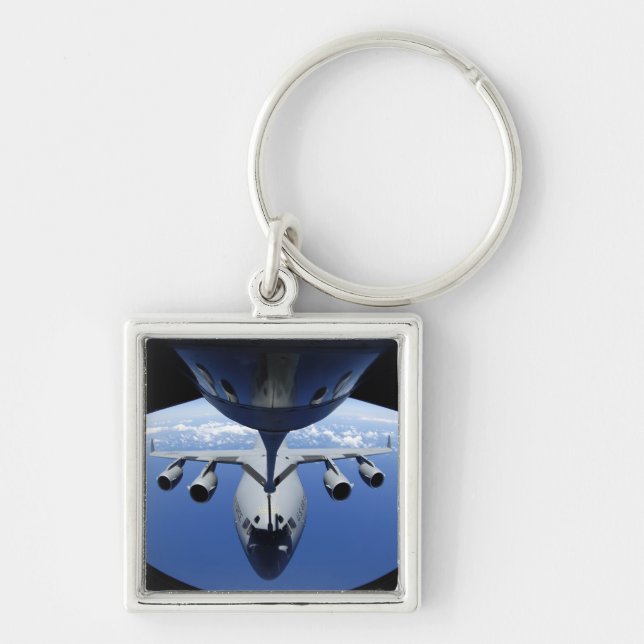 A C-17 Globemaster III receives fuel Keychain (Front)