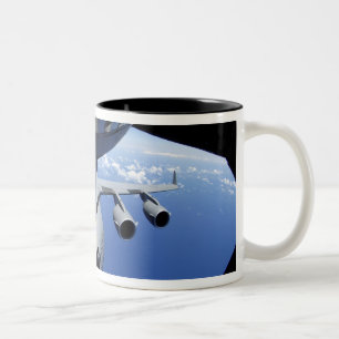 A C-17 Globemaster III receives fuel Two-Tone Coffee Mug