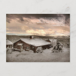 A Cabin Snug in the Mountains: Thoreau Postcard