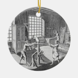 A cabinet maker's workshop, from the 'Encyclopedie Ceramic Ornament