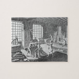 A cabinet maker's workshop, from the 'Encyclopedie Jigsaw Puzzle