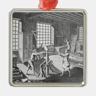A cabinet maker's workshop, from the 'Encyclopedie Metal Ornament