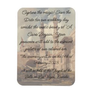 'A Cairo Bazaar' save the date Magnet