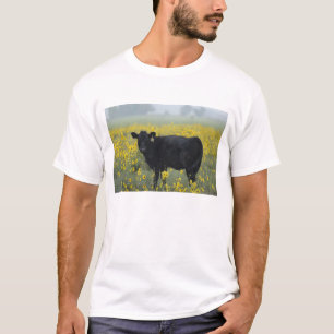 A calf amid the sunflowers of the Nebraska T-Shirt