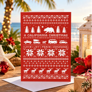 A California Christmas - Love Joy Peace Sunshine Holiday Card