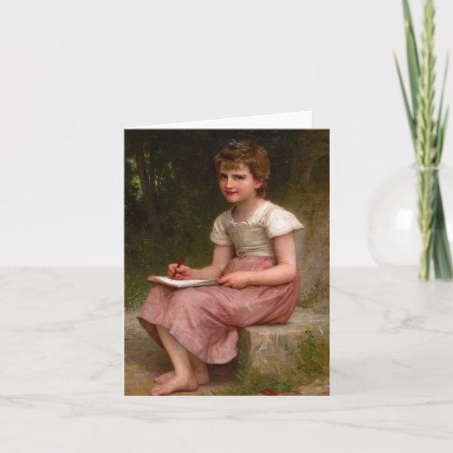 A Calling by William Adolphe Bouguereau Thank You Card (Front)