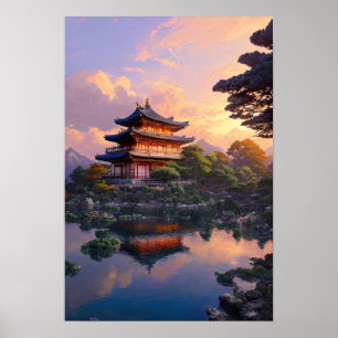 A Calm Oasis on the River's Edge Poster