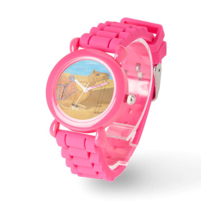 A camel silicone kids watch  (Angle)