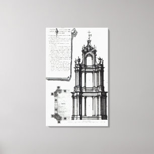 A campanile designed for St. Peter's, Rome Canvas Print