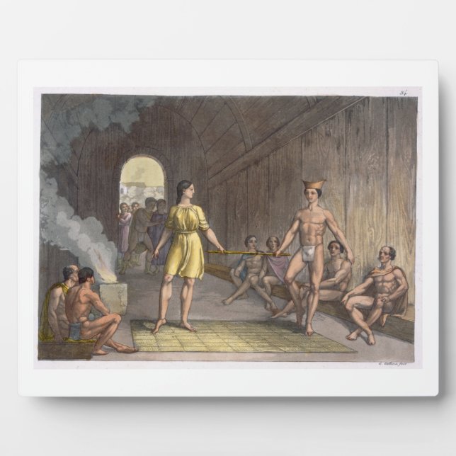 A Canadian Indian marriage ceremony, from 'Le Cost Plaque (Front)