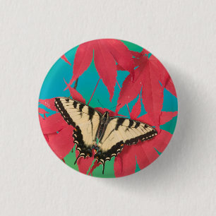 A Canadian Tiger Swallowtail Butterfly 1 Inch Round Button