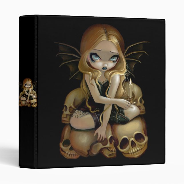 A Candle in the Dark gothic fairy skull Binder (Front/Spine)