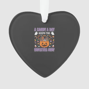 A Candy A Day Halloween T Shirt Design Ornament