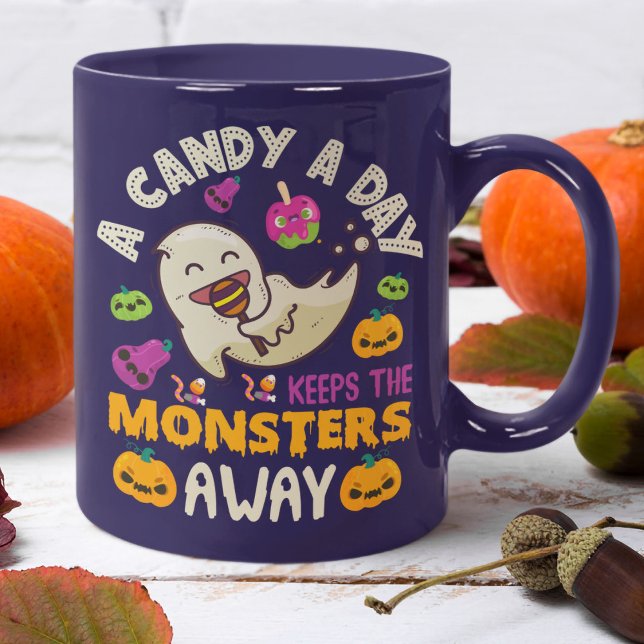 A Candy A Day Keeps The Monsters Away Halloween  Coffee Mug (Creator Uploaded)
