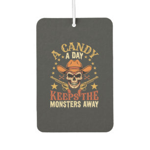 A Candy a Day Keeps the Monsters Away Halloween Sk Air Freshener