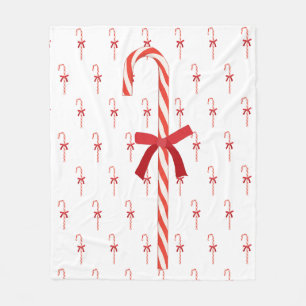 A Candy Cane Fleece Blanket